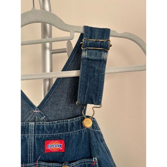 Vintage Dickies Overalls Men 38x30 Blue Denim Work Baggy Distressed Grandpa Y2K - Picture 5 of 10